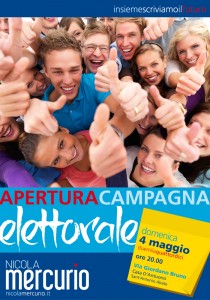 invito apertura campagna elettorale Nicola Mercurio